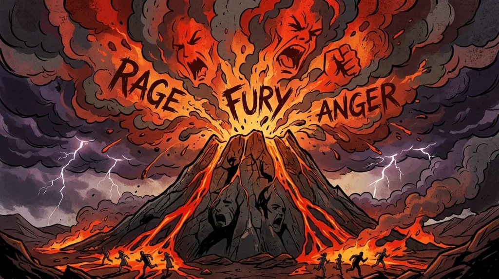 Volcano Metaphor for Anger
