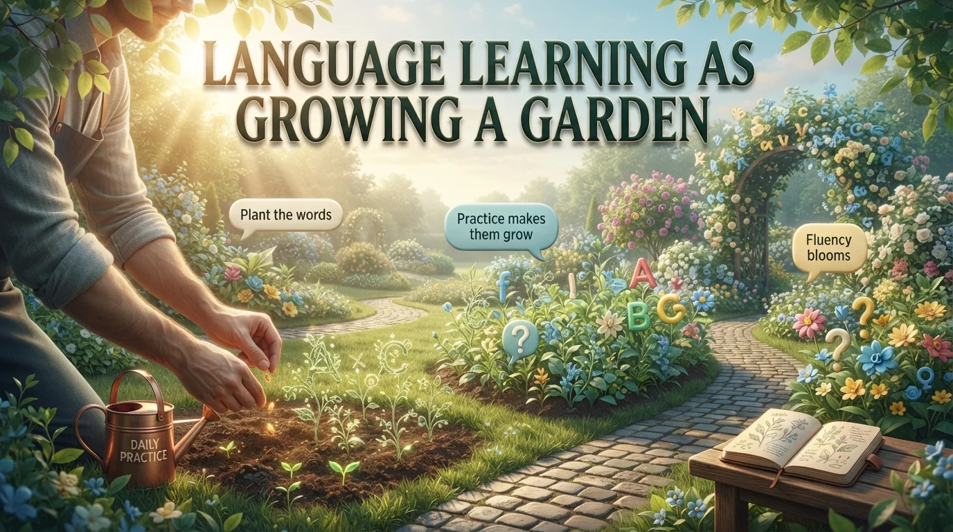 Language Learning as Growing a Garden